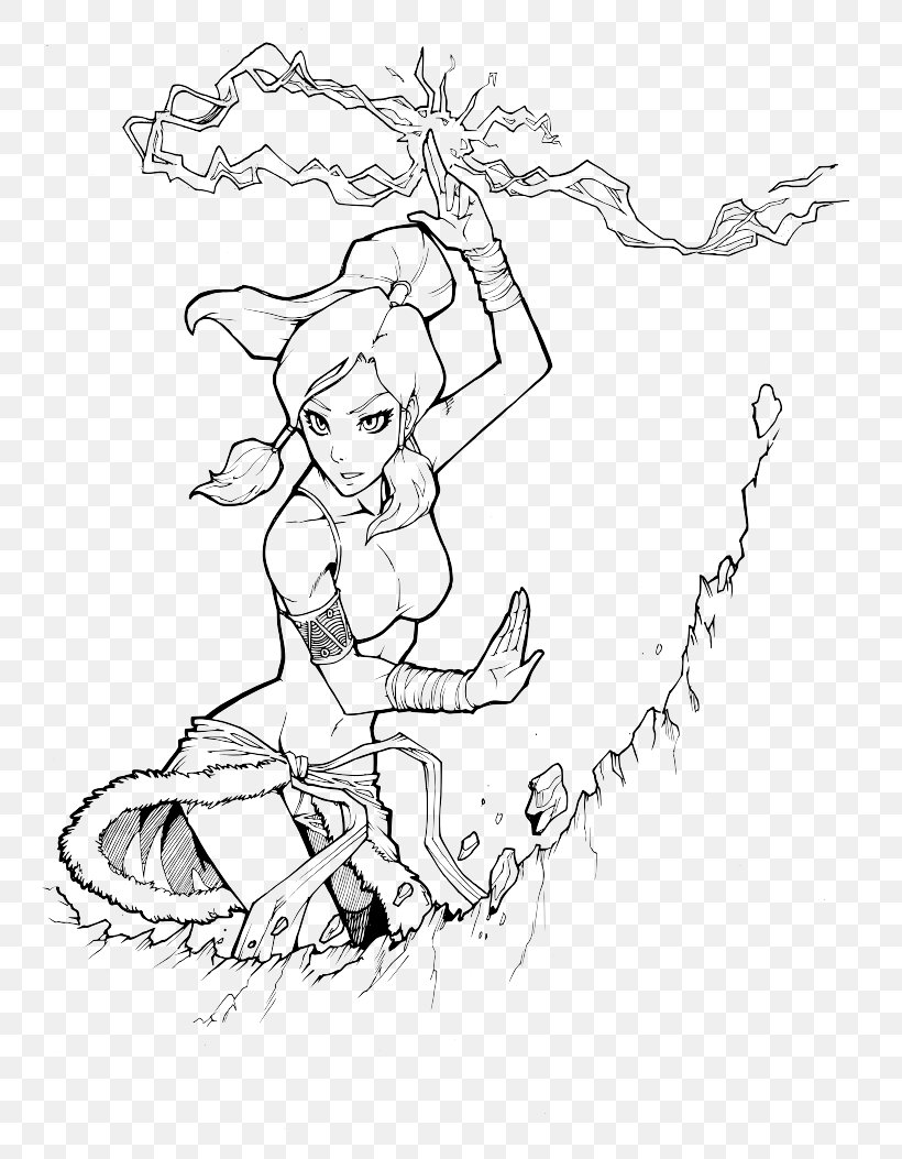 Korra Aang Sketch Drawing Avatar, PNG, 745x1053px, Watercolor, Cartoon, Flower, Frame, Heart Download Free