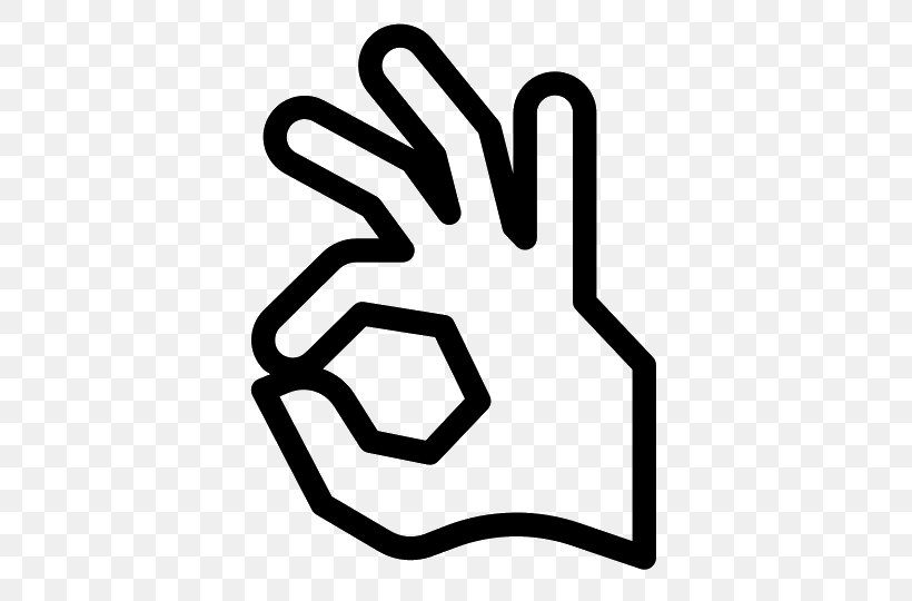 OK The Finger Hand, PNG, 540x540px, Finger, Area, Black, Black And White, Hand Download Free
