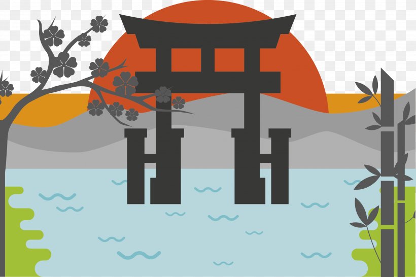 Euclidean Vector Torii Adobe Illustrator Illustration, PNG, 2919x1945px, Torii, Artworks, Brand, Logo, Orange Download Free