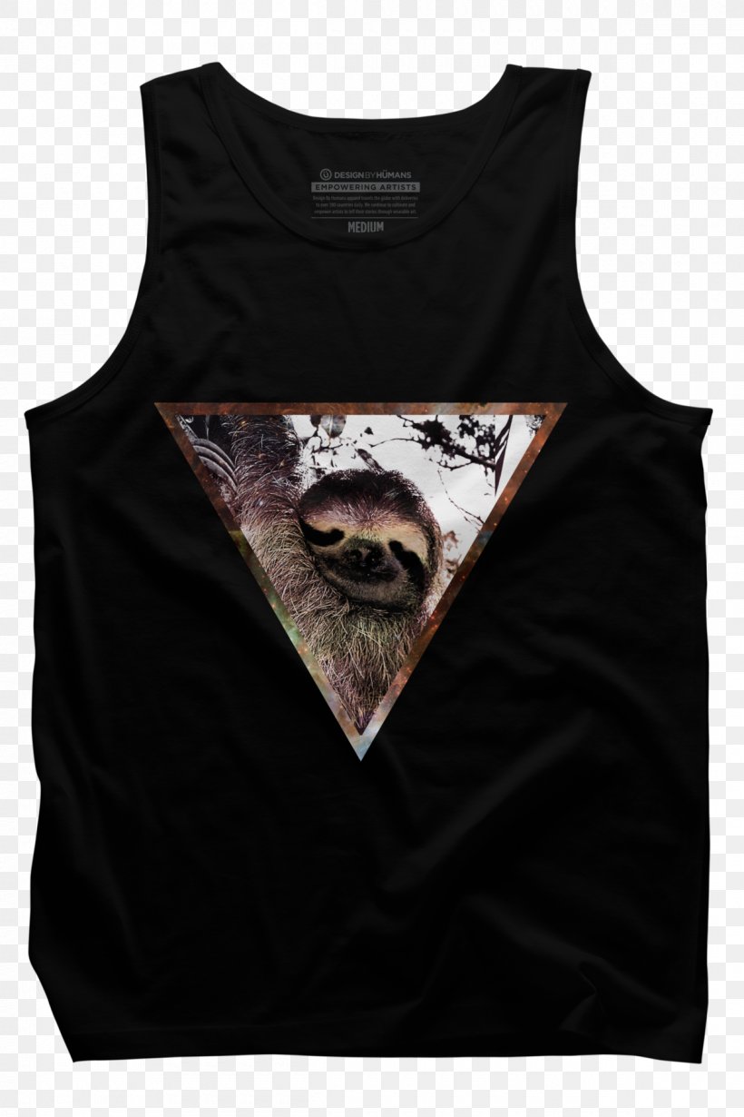 T-shirt Sleeve Sloth Tube Top, PNG, 1200x1800px, Tshirt, Black, Brand, Clothing, Collar Download Free