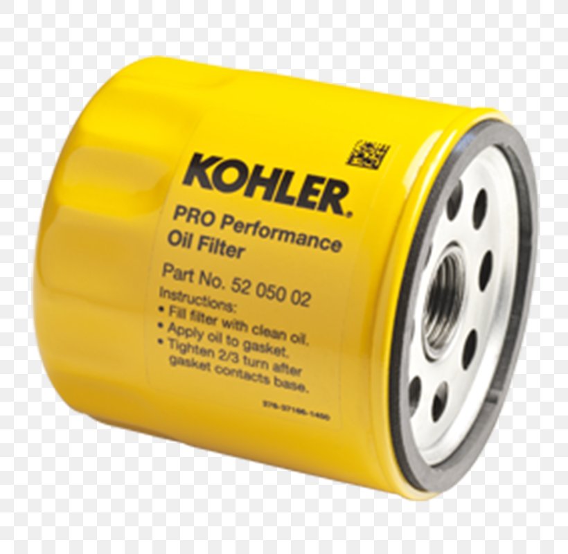 Kohler Oil Filter Kohler Co. Motor Oil 52 050 02-S1 Kohler Pro Performance Oil Filter T KH-52-050-02 WD-C37568, PNG, 800x800px, Oil Filter, Air Filter, Auto Part, Cylinder, Engine Download Free