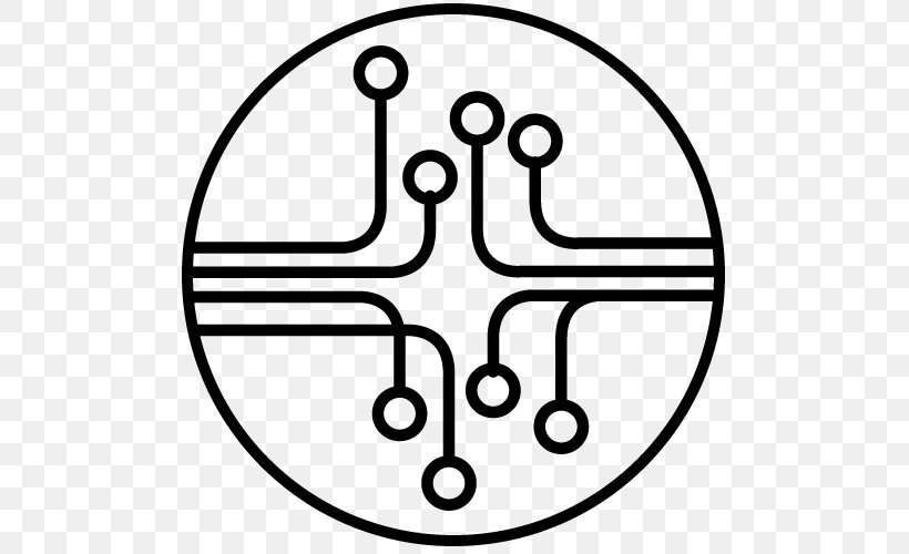 Technology Icon Design, PNG, 500x500px, Technology, Area, Black And White, Electronic Circuit, Electronics Download Free