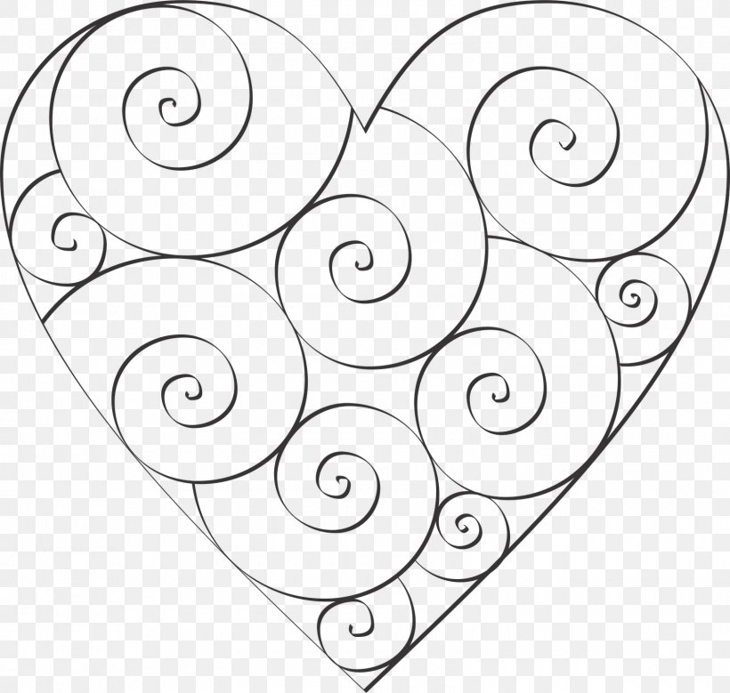 Heart Template Coloring Book Spiral Pattern, PNG, 1600x1521px, Watercolor, Cartoon, Flower, Frame, Heart Download Free