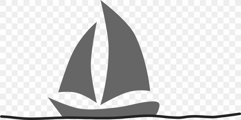 Sailboat Sailing Ship Clip Art, PNG, 2400x1202px, Sailboat, Black And White, Boat, Brand, Leaf Download Free