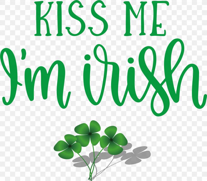 Saint Patrick Patricks Day Kiss Me, PNG, 3000x2626px, Saint Patrick, Flower, Green, Irish, Kiss Me Download Free
