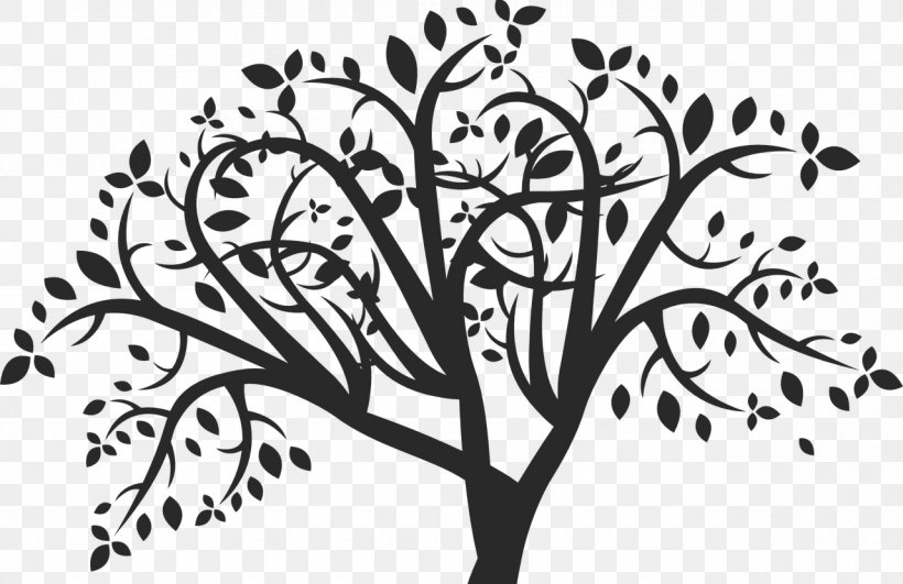 Tree Silhouette Clip Art, PNG, 1280x829px, Tree, Art, Black And White, Branch, Drawing Download Free