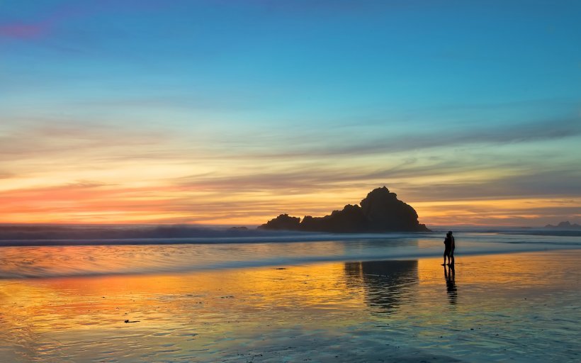 Beach Desktop Wallpaper Romance Film Sunset, PNG, 1920x1200px, Beach, Afterglow, Atmosphere, Calm, Coast Download Free