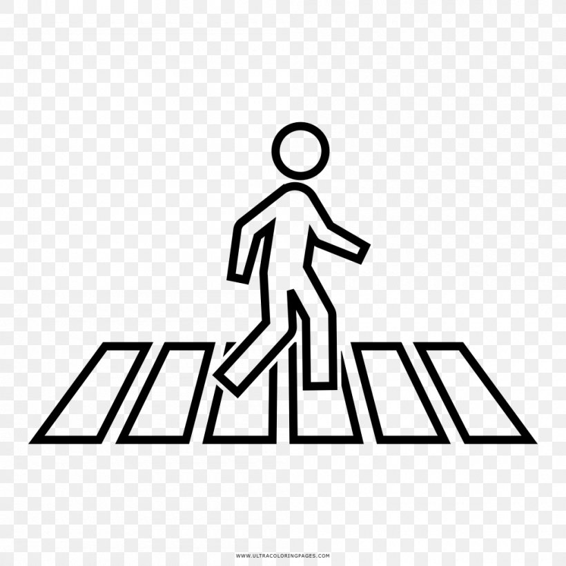 Drawing Coloring Book Pedestrian Crossing, PNG, 1000x1000px, Drawing, Area, Artwork, Black, Black And White Download Free