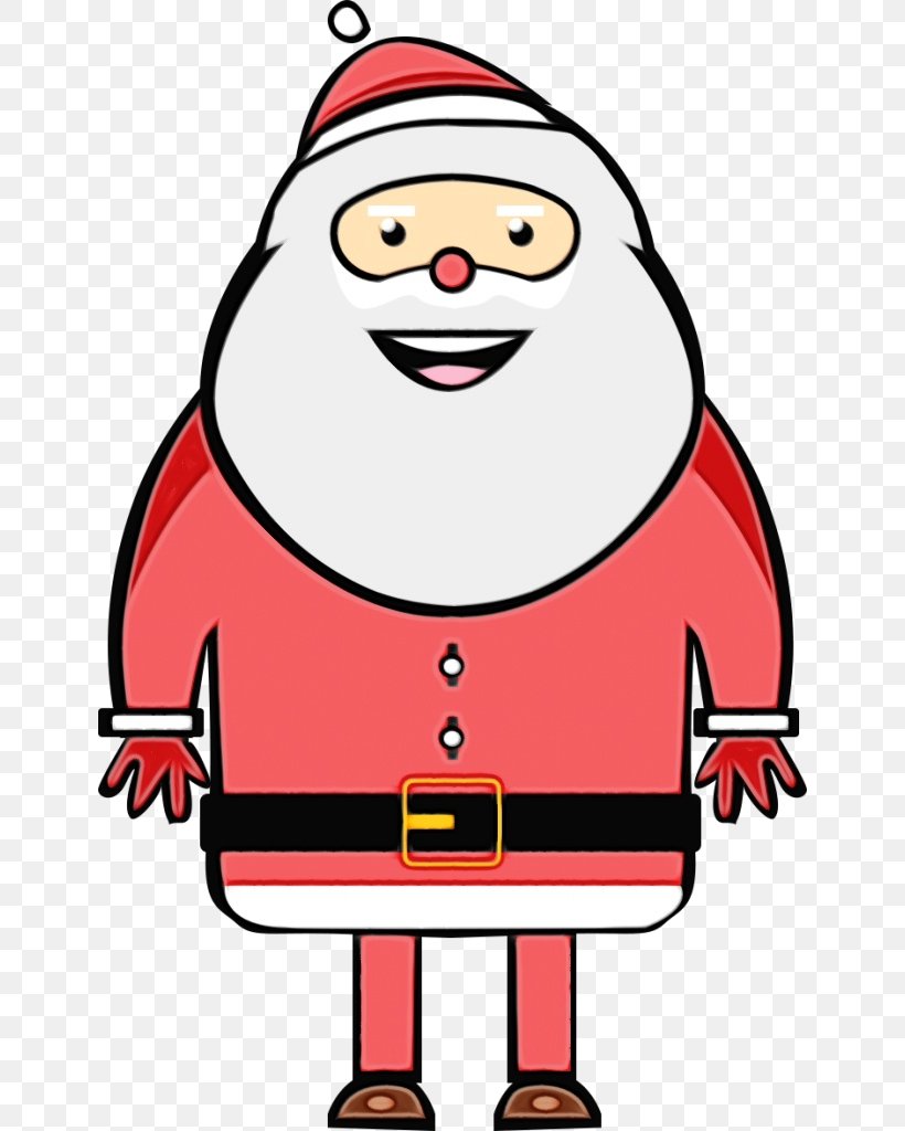 Santa Claus, PNG, 642x1024px, Watercolor, Cartoon, Christmas, Paint, Pleased Download Free