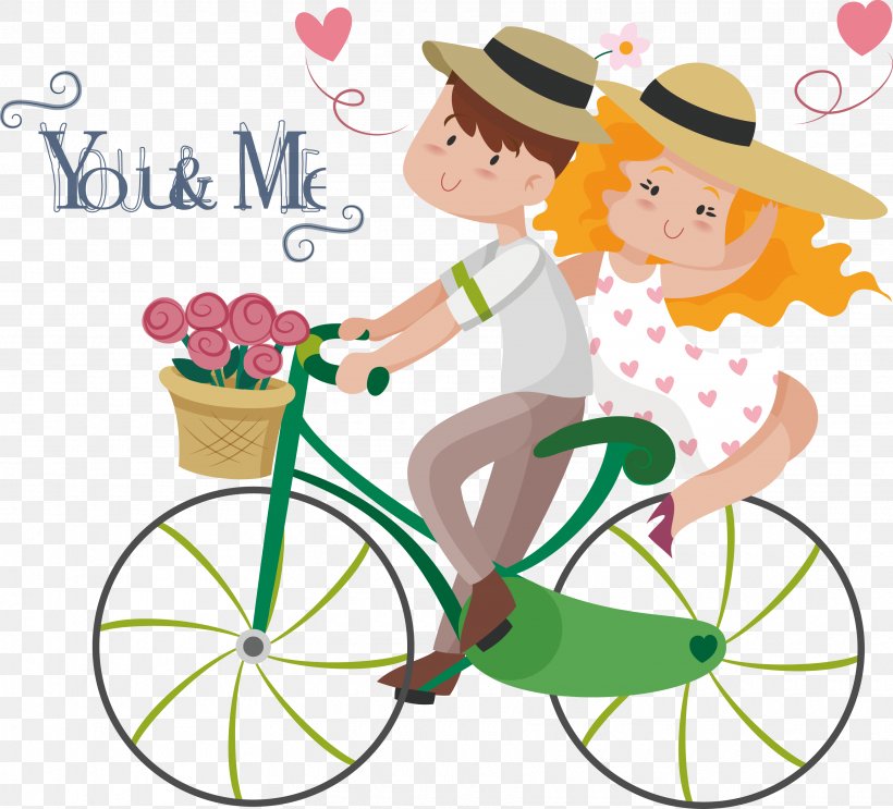 Love Couple Sticker Marriage Illustration, PNG, 3440x3119px, Love, Area, Artwork, Bicycle, Bicycle Accessory Download Free