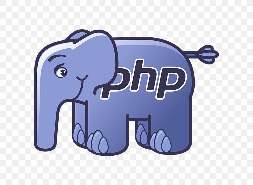 PHP Server-side Scripting Yii Web Application Scripting Language, PNG, 600x600px, Php, African Elephant, Area, Blue, Cartoon Download Free
