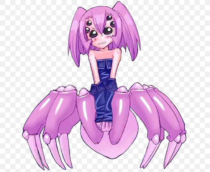 Arachne Monster Musume Pony Spider Harpy, PNG, 650x672px, Watercolor, Cartoon, Flower, Frame, Heart Download Free