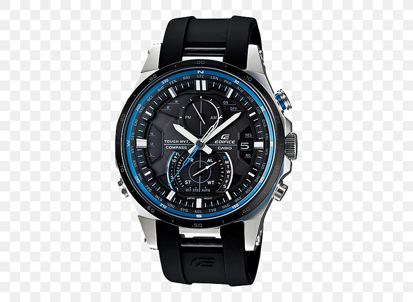 Casio Edifice Solar-powered Watch, PNG, 500x600px, Casio Edifice, Analog Watch, Blue, Brand, Casio Download Free