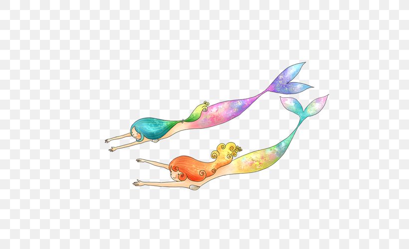Mermaid Illustration, PNG, 500x500px, Mermaid, Drawing, Fairy Tale, Little Mermaid, Painting Download Free