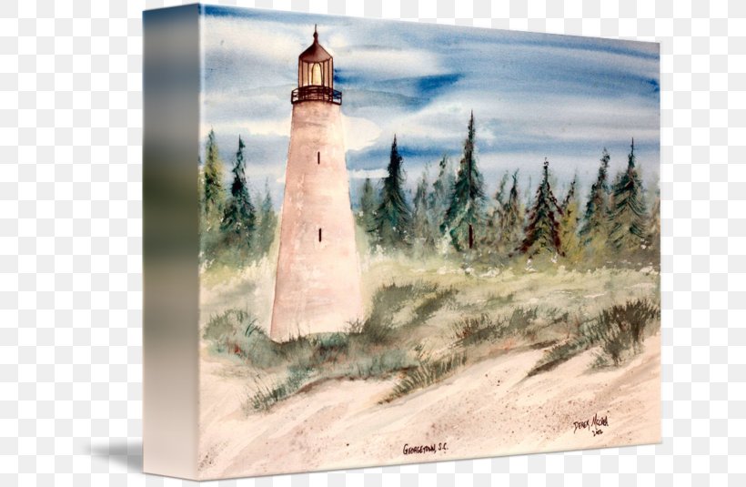 Watercolor Painting Inlet Sky Plc, PNG, 650x535px, Painting, Inlet, Lighthouse, Paint, Sky Download Free