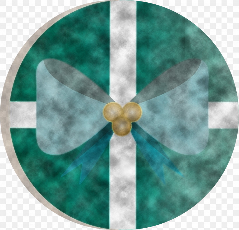 Christmas Gift Bow, PNG, 3000x2886px, Christmas Gift Bow, Green, M, Symbol, Teal Download Free