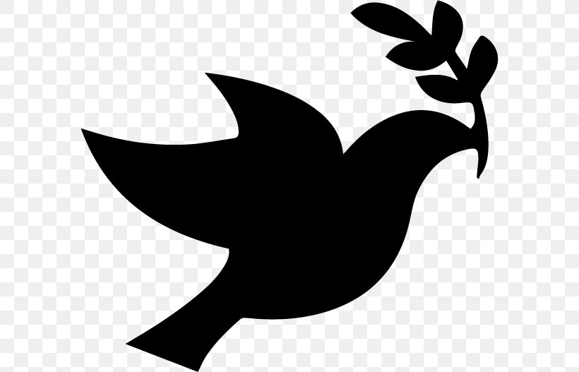 Columbidae Peace Doves As Symbols Clip Art, PNG, 592x527px, Columbidae, Artwork, Beak, Bird, Black And White Download Free