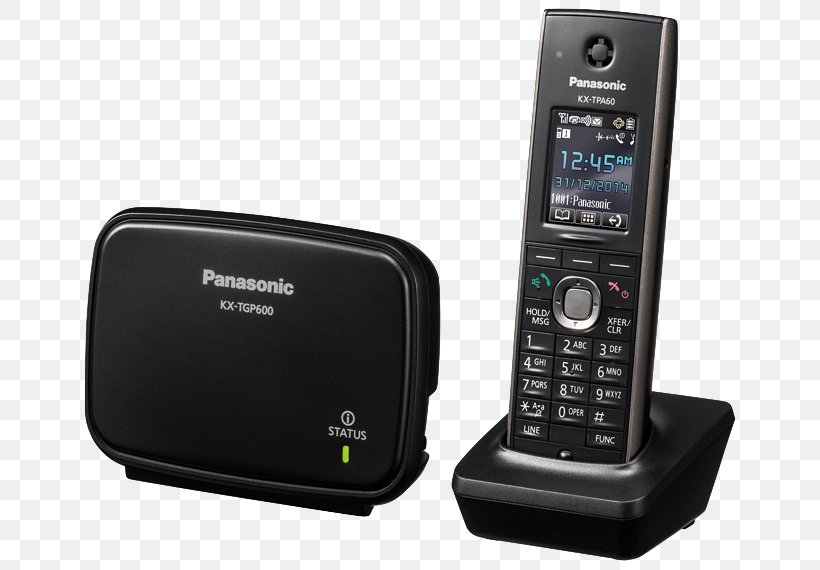 Digital Enhanced Cordless Telecommunications Panasonic KX-TGP60 VoIP Phone Cordless Telephone Session Initiation Protocol, PNG, 750x570px, Voip Phone, Cellular Network, Communication Device, Cordless, Cordless Telephone Download Free