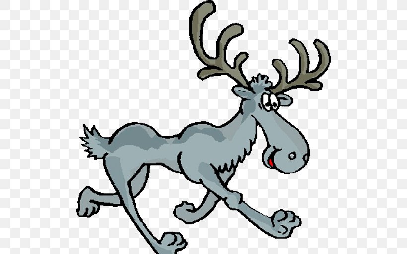 Reindeer Moose Yee-haw Clip Art, PNG, 512x512px, Reindeer, Animal Figure, Antler, Artwork, Cowboy Download Free