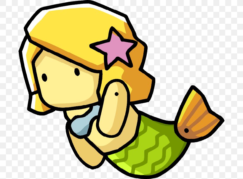 Scribblenauts Remix Scribblenauts Unlimited Super Scribblenauts Mermaid, PNG, 696x603px, Scribblenauts, Area, Artwork, Beak, Flower Download Free