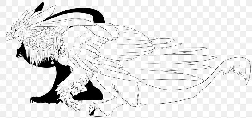 Bird Line Drawing, PNG, 2500x1173px, Line Art, Bird Hybrid, Blackandwhite, Cartoon, Coloring Book Download Free