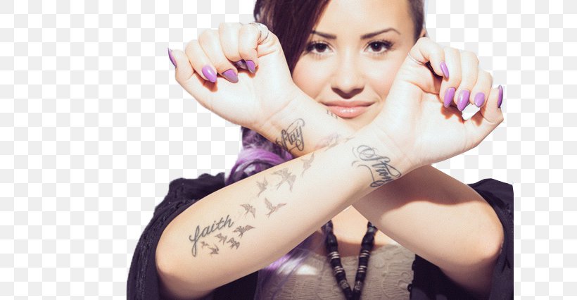 Demi Lovato Staying Strong Tattoo Celebrity Unbroken, PNG, 640x426px, Watercolor, Cartoon, Flower, Frame, Heart Download Free