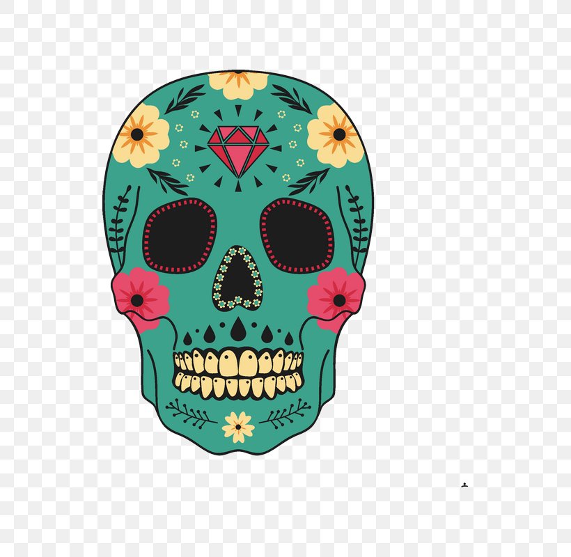 T-shirt Apple IPhone 8 Plus Calavera Sticker Hoodie, PNG, 800x800px, Tshirt, Apple Iphone 8 Plus, Bone, Calavera, Day Of The Dead Download Free