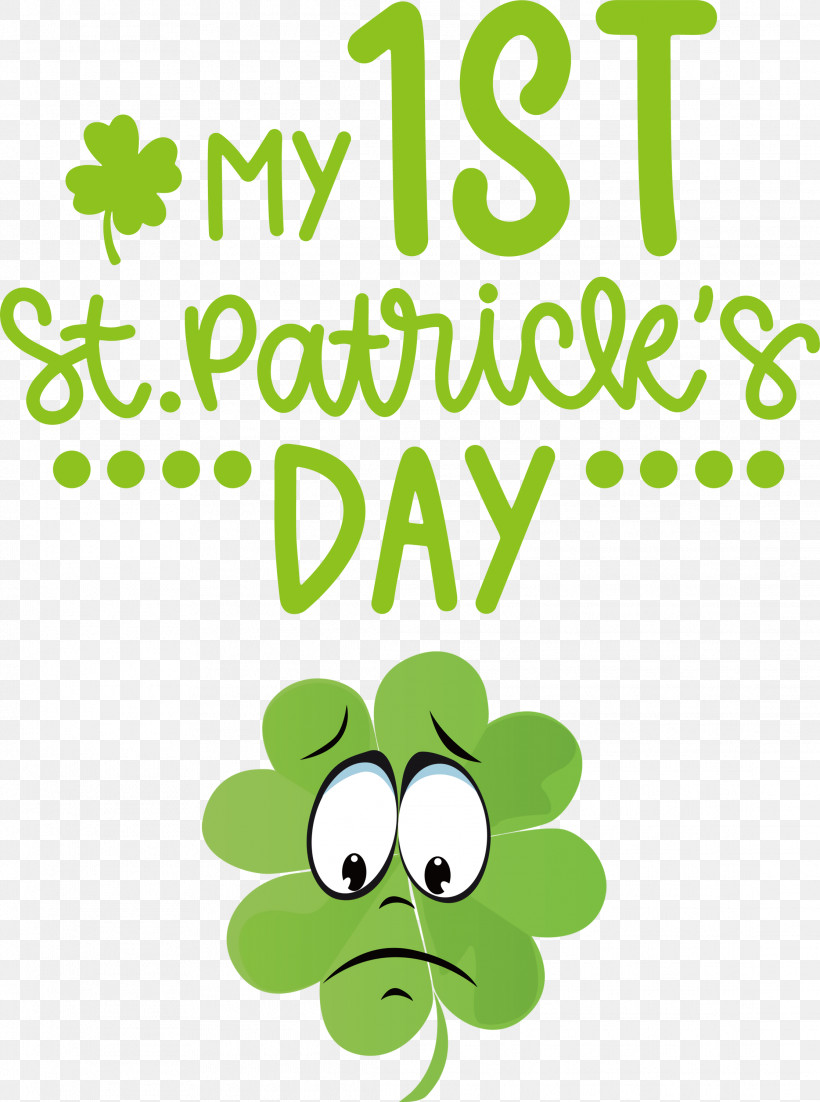 My 1st Patricks Day Saint Patrick, PNG, 2232x3000px, Patricks Day, Cartoon, Flower, Green, Leaf Download Free