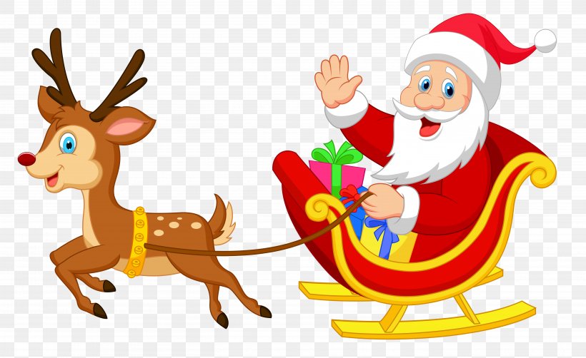 Reindeer Santa Claus Christmas Ornament Illustration, PNG, 5406x3316px, Rudolph, Art, Christmas, Christmas Decoration, Christmas Ornament Download Free