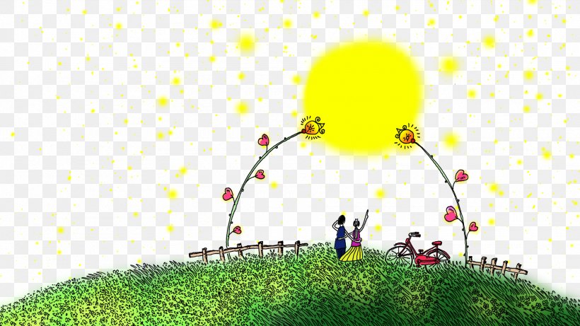 Valentine's Day Qixi Festival Illustration, PNG, 1920x1080px, Valentine S Day, Area, Cartoon, Computer, Energy Download Free