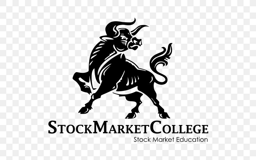 Stock Market College Trade, PNG, 550x512px, Stock Market, Black And White, Bull, Cattle Like Mammal, Company Download Free