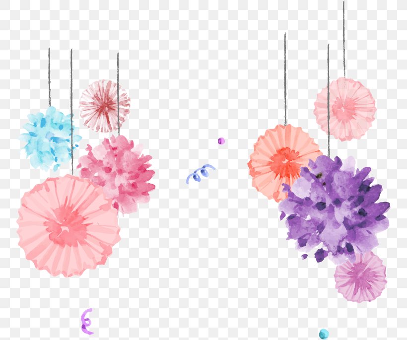 Watercolor Painting Download, PNG, 755x685px, Watercolor Painting, Balloon, Birthday, Creative Market, Floral Design Download Free