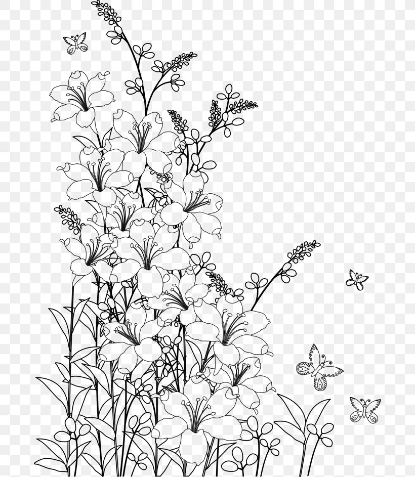 Coloring Book Adult Flower, PNG, 686x943px, Coloring Book, Adult, Black And White, Book, Branch Download Free