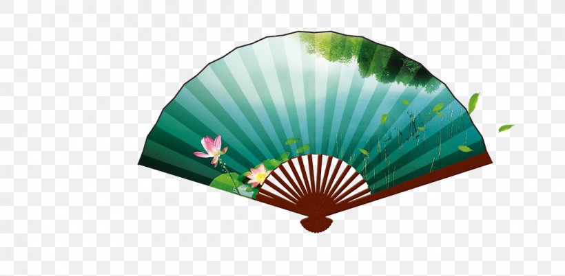 Hand Fan Ink Wash Painting Shan Shui, PNG, 1040x511px, Hand Fan, Decorative Fan, Editing, Fukei, Fundal Download Free