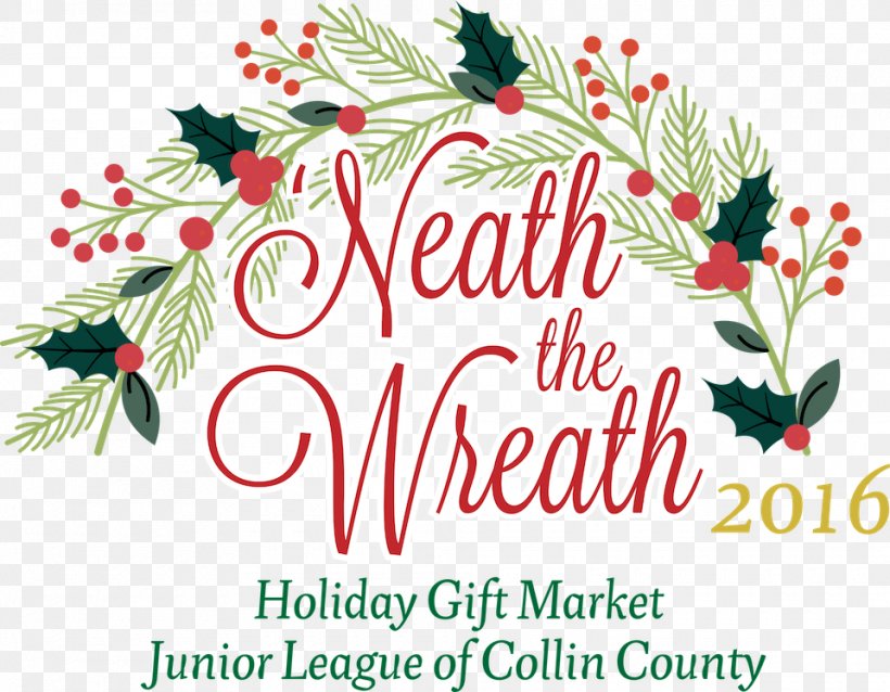 Junior League Of Collin County Floral Design Gift Wreath Christmas, PNG, 960x748px, Floral Design, Aquifoliaceae, Birthday, Branch, Christmas Download Free