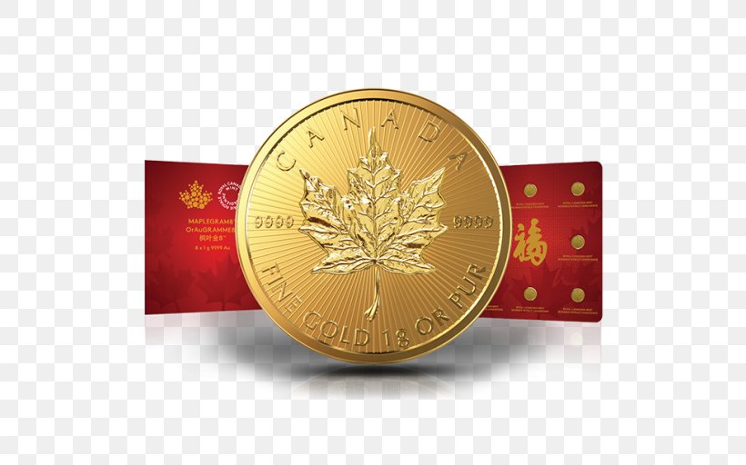Canadian Gold Maple Leaf Gold Coin Royal Canadian Mint, PNG, 512x512px, Canadian Gold Maple Leaf, American Gold Eagle, Bullion, Bullion Coin, Canadian Maple Leaf Download Free