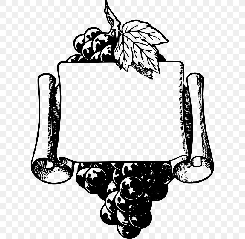 Wine Common Grape Vine Picture Frames Clip Art, PNG, 614x800px, Wine, Artwork, Black And White, Common Grape Vine, Drinkware Download Free