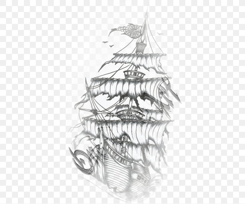 Old School (tattoo) Drawing Boat Piracy, PNG, 400x681px, Tattoo, Architectural Drawing, Art, Artwork, Black And White Download Free