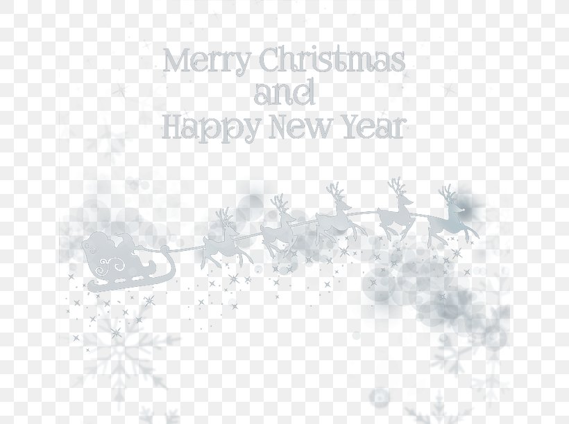 Christmas Sled Greeting & Note Cards New Year's Day, PNG, 650x612px, Christmas, Black And White, Branch, Cloud, Greeting Note Cards Download Free