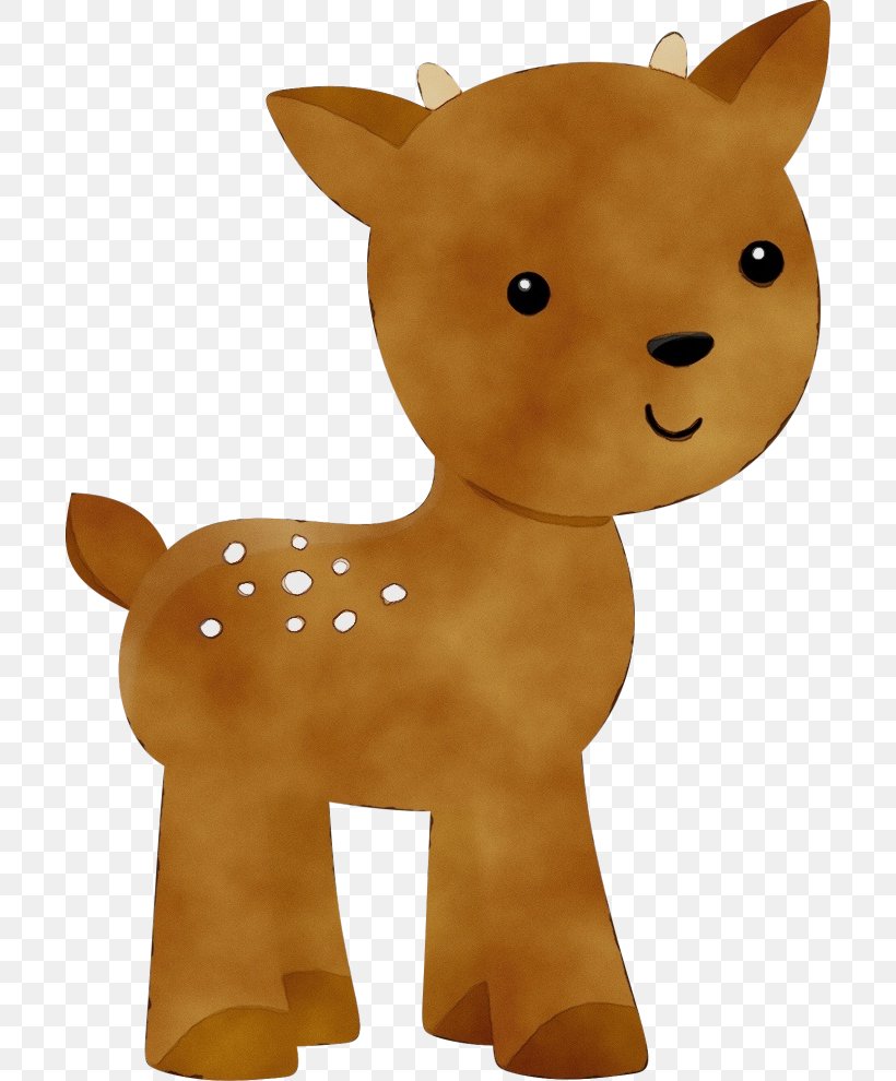 Animal Figure Toy Stuffed Toy Fawn, PNG, 700x990px, Watercolor, Animal Figure, Fawn, Paint, Stuffed Toy Download Free