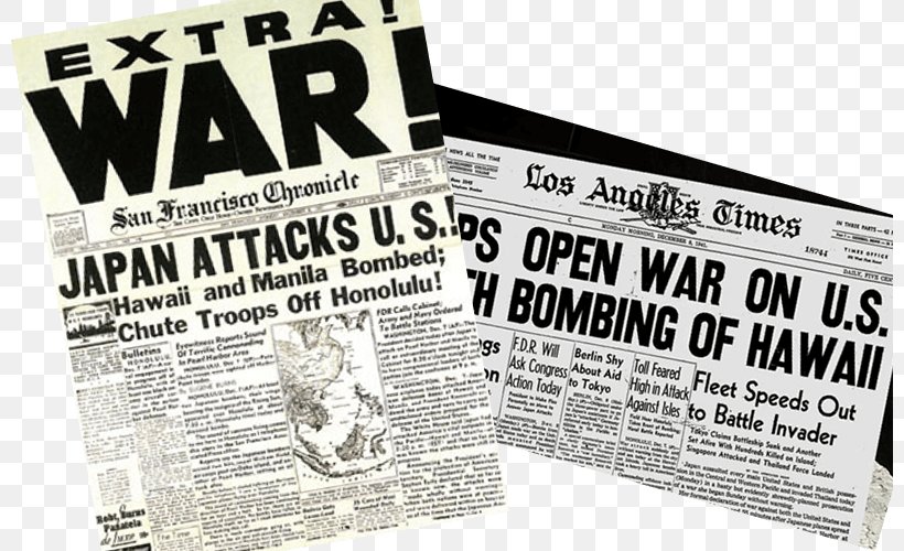 Newspaper Attack On Pearl Harbor Front Page Headline Brand, PNG, 800x500px, Newspaper, Advertising, Attack On Pearl Harbor, Brand, Front Page Download Free