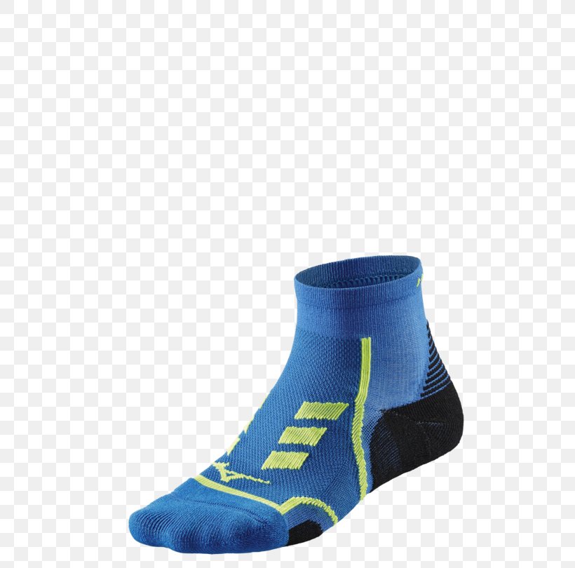 Sock Mizuno Corporation T-shirt Running Sneakers, PNG, 540x810px, Sock, Electric Blue, Fashion Accessory, Mizuno Corporation, Outdoor Shoe Download Free