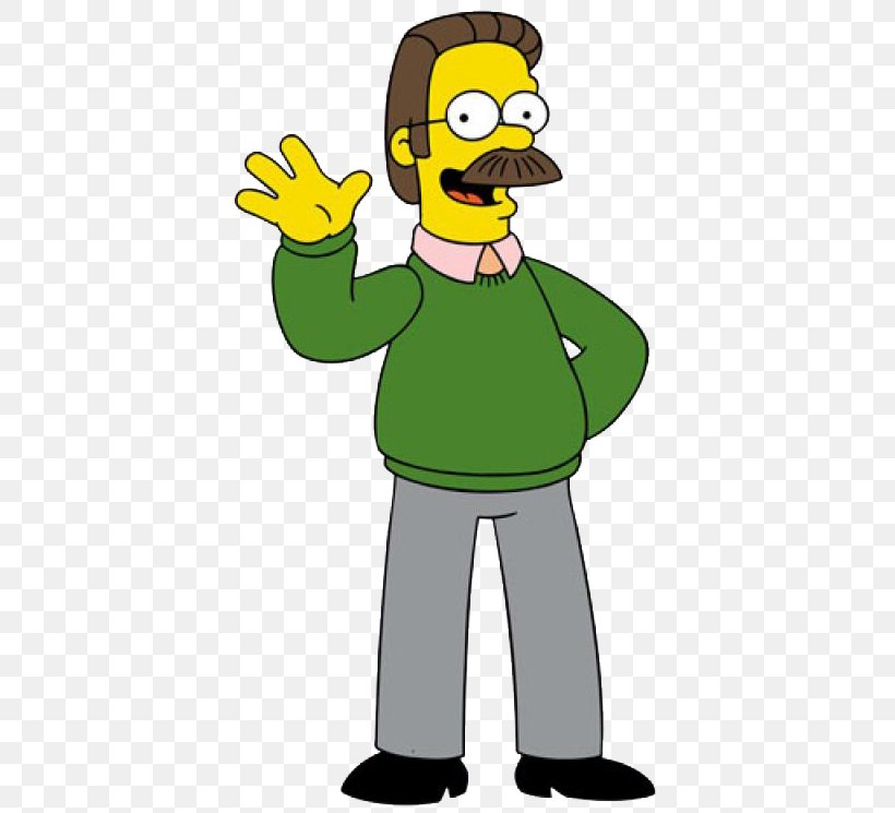 Ned Flanders The Simpsons: Tapped Out Mr. Burns Edna Krabappel Principal Skinner, PNG, 395x745px, Ned Flanders, Beak, Bird, Cartoon, Character Download Free