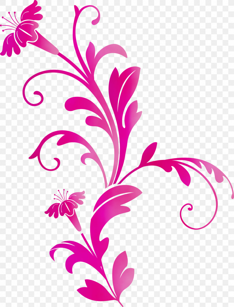 Pedicel Leaf Plant Flower Magenta, PNG, 2287x3000px, Decoration Frame, Floral Frame, Flower, Flower Frame, Leaf Download Free