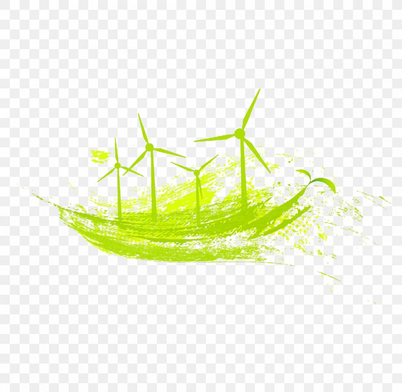 Renewable Energy Wind Power Graphic Design Illustration, PNG, 1000x974px, Renewable Energy, Grass, Green, Leaf, Point Download Free