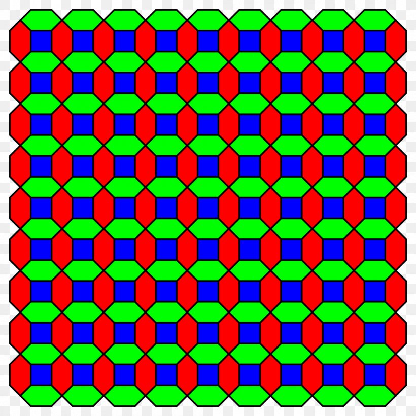 Symmetry Elongated Square Bipyramid Octahedron Tessellation, PNG