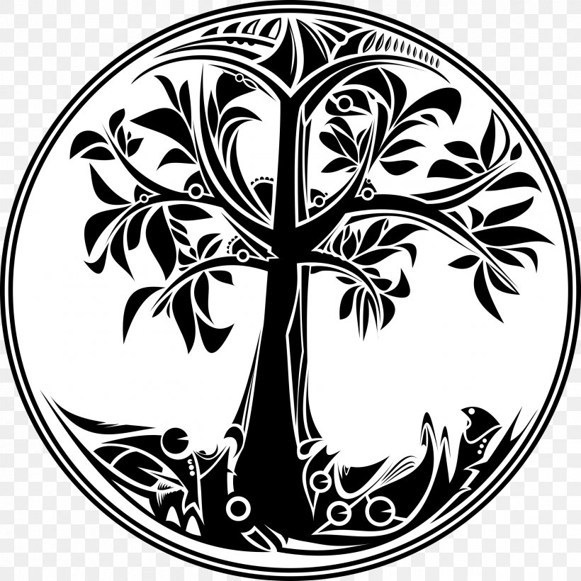 Tree Of Life Clip Art, PNG, 2400x2400px, Tree Of Life, Black And White, Celtic Sacred Trees, Color, Cross Download Free