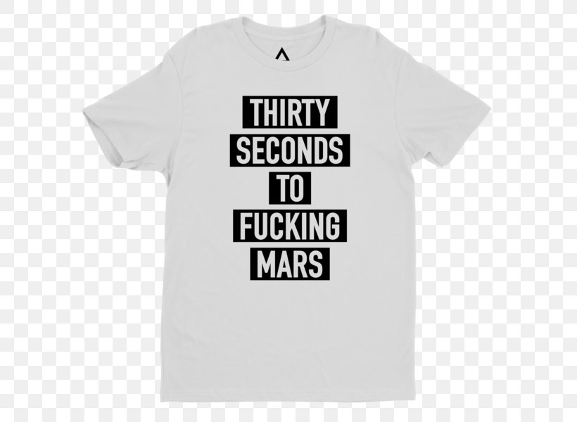 T-shirt Thirty Seconds To Mars Sleeve Clothing, PNG, 600x600px, Tshirt, Active Shirt, Black, Brand, Cape Download Free