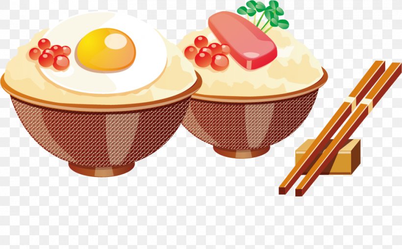 Japanese Cuisine Rice Bowl Clip Art, PNG, 964x598px, Japanese Cuisine, Bowl, Cartoon, Chopsticks, Cooked Rice Download Free