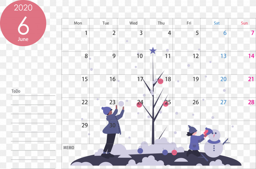 June 2020 Calendar 2020 Calendar, PNG, 3000x1982px, 2020 Calendar, June 2020 Calendar, Line, Text Download Free
